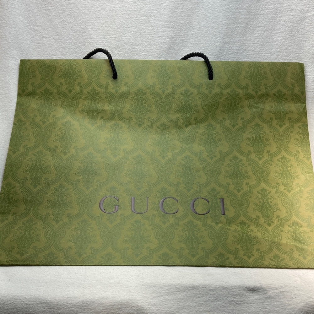 Gucci Olive Green Patterned Bag Large